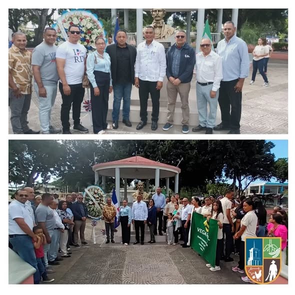 Acto de ofrenda floral al busto del Patricio Juan Pablo Duarte.